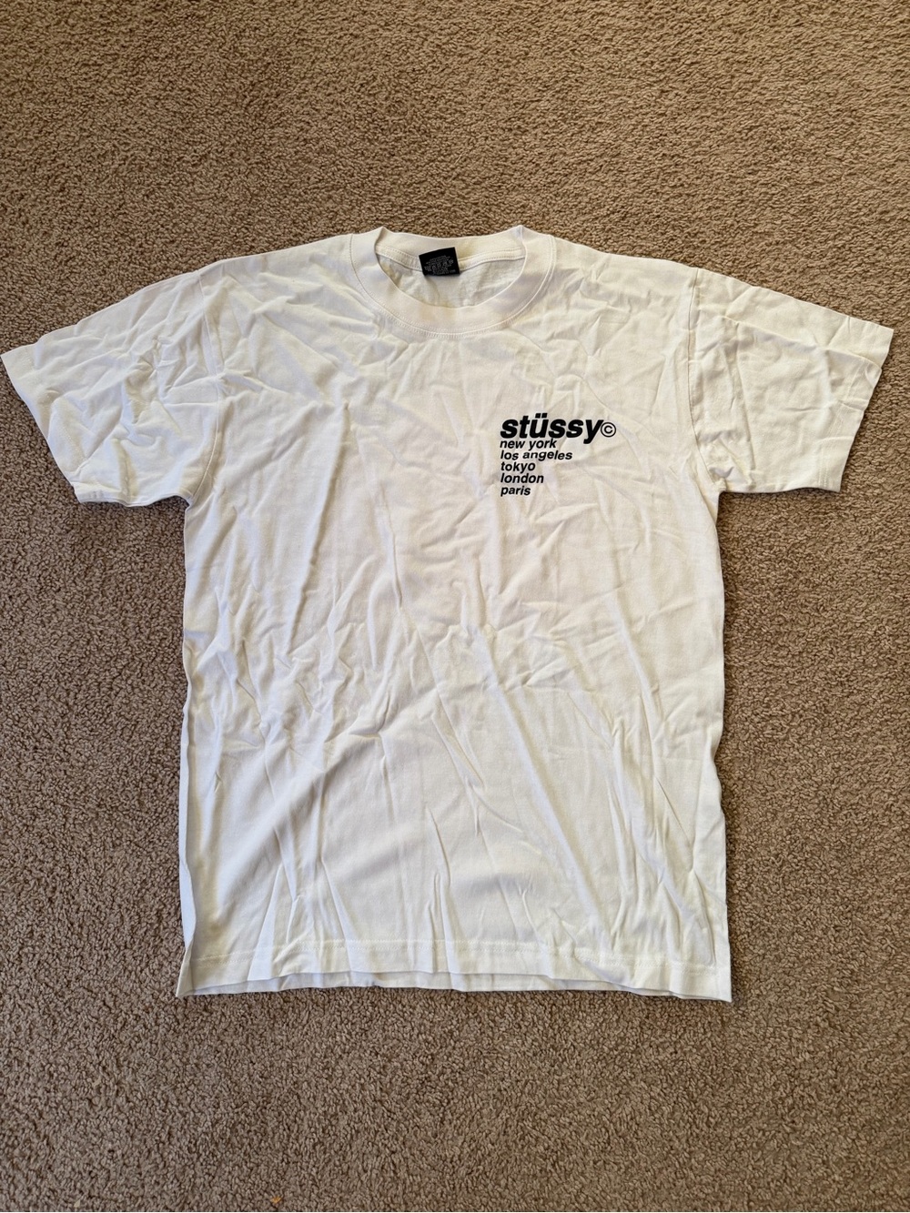 Men's White Logo Crewneck T-Shirt